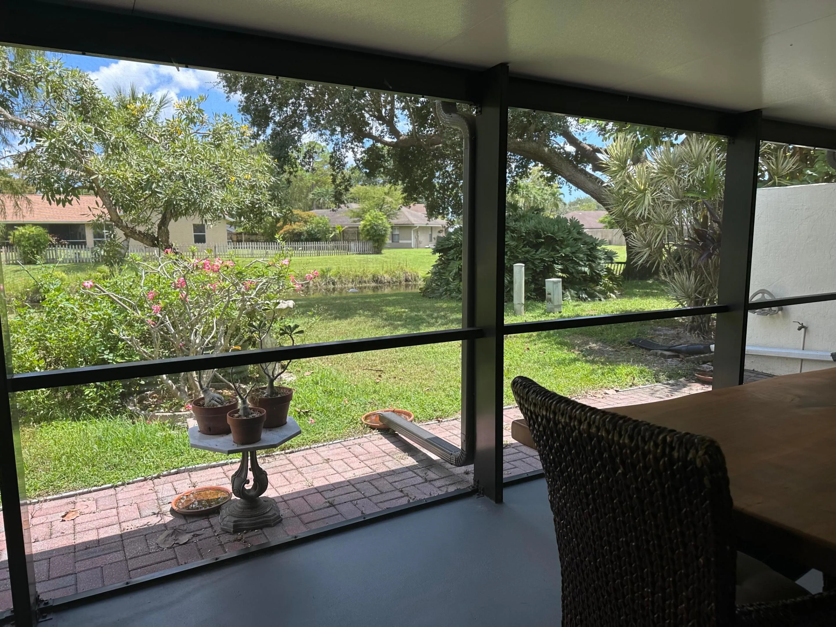 REAR VIEW FROM PATIO