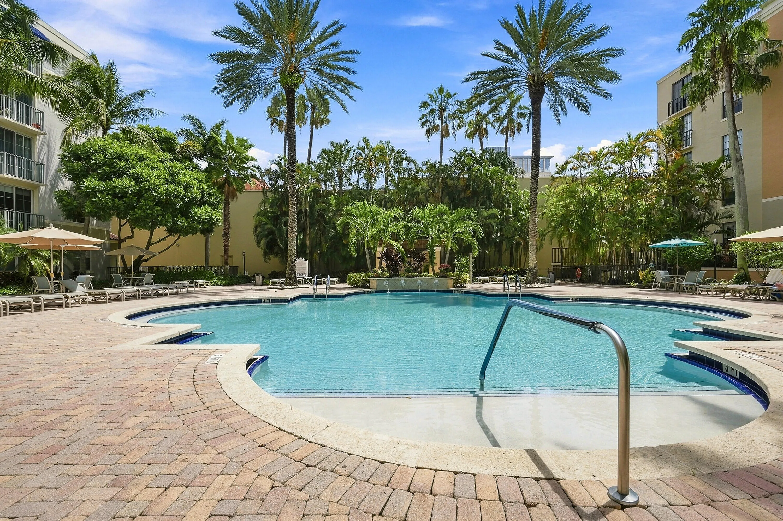 Pool, hot tub and plenty of sun and shaded sitting areas