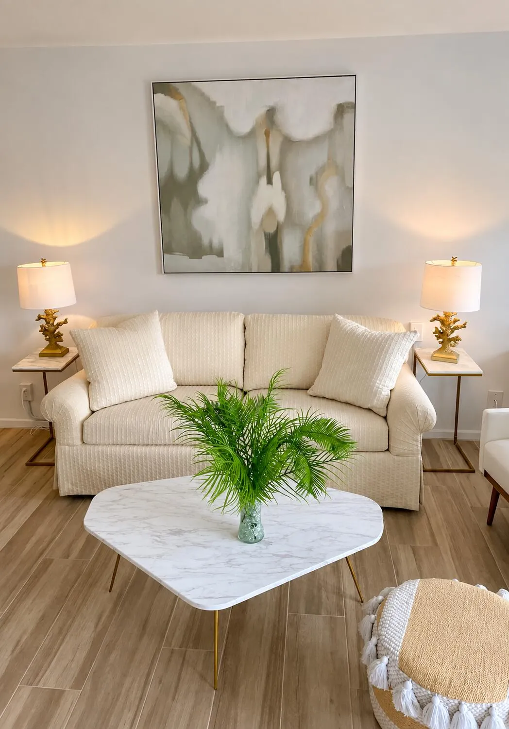 Wood-finish flooring throughout