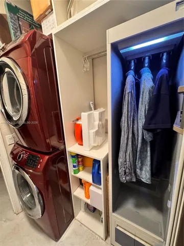 W/D with styler steam closet