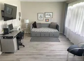 GUEST ROOM OPENS WITH NEW BARN DOORS LIGHTING THE LIVING AREA!