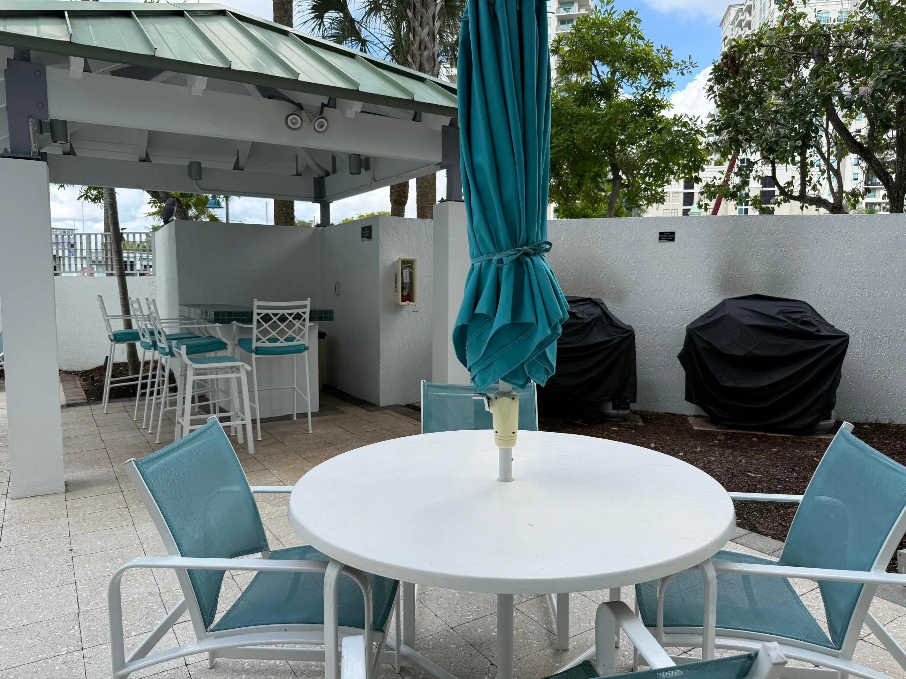 BBQ and Patio Area on Pool Deck