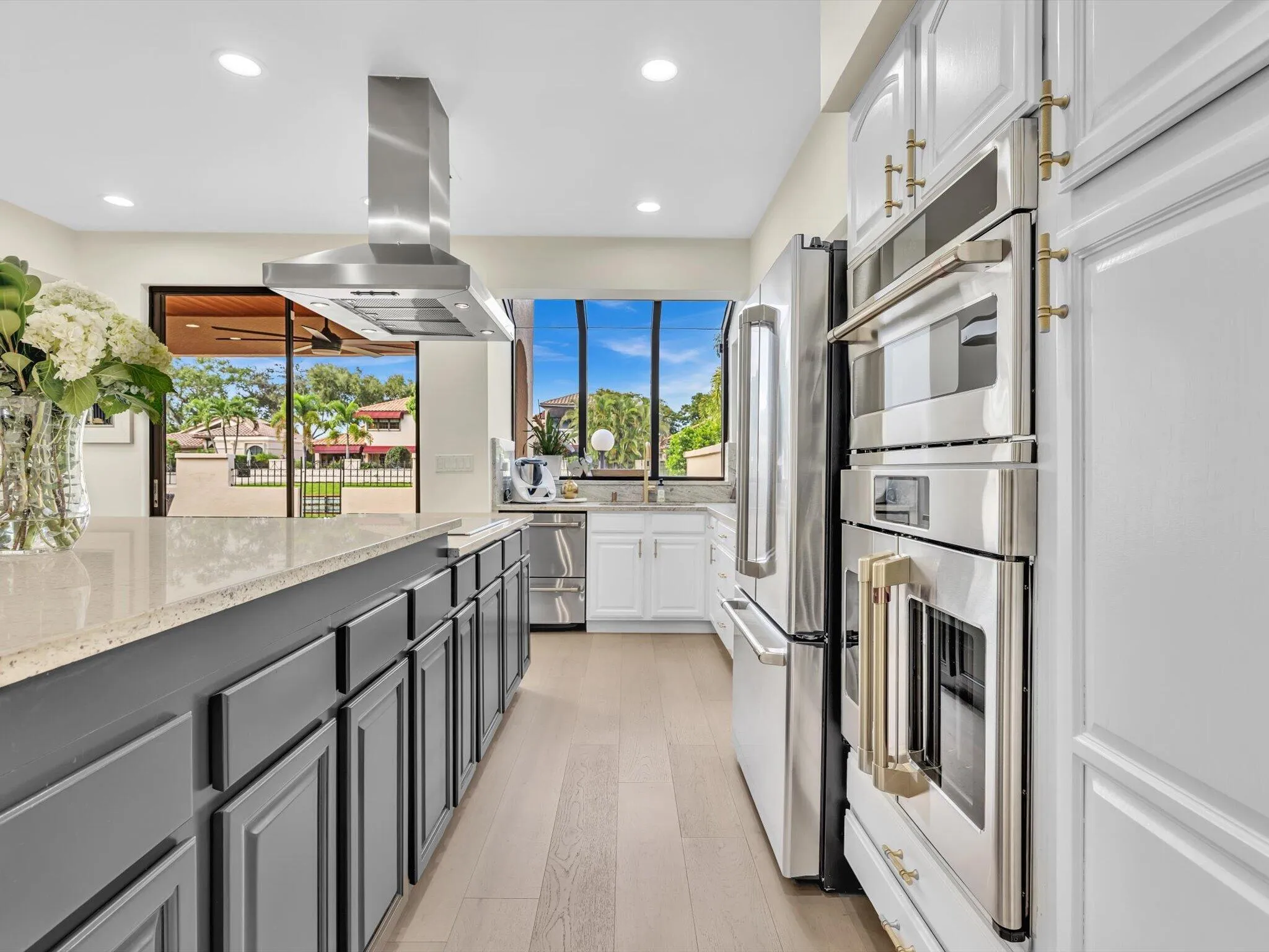 Updated Cabinets Gold Hardware