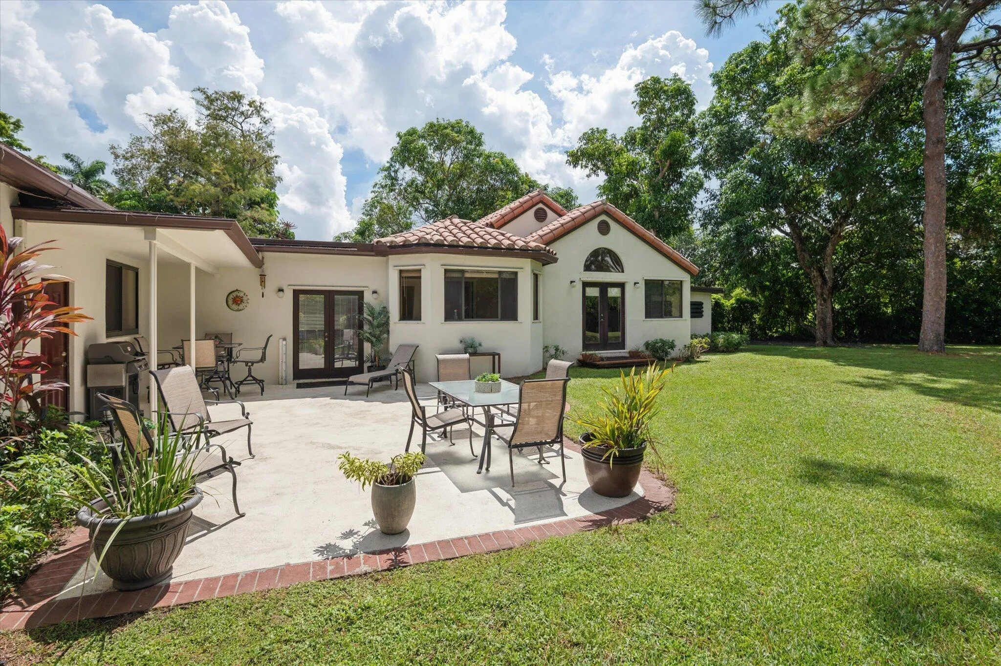 Patio and backyard
