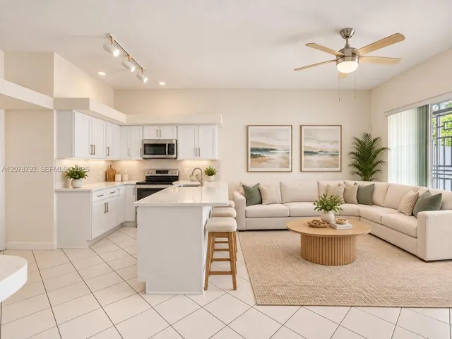 AI Virtual Staging – Kitchen & Family Room