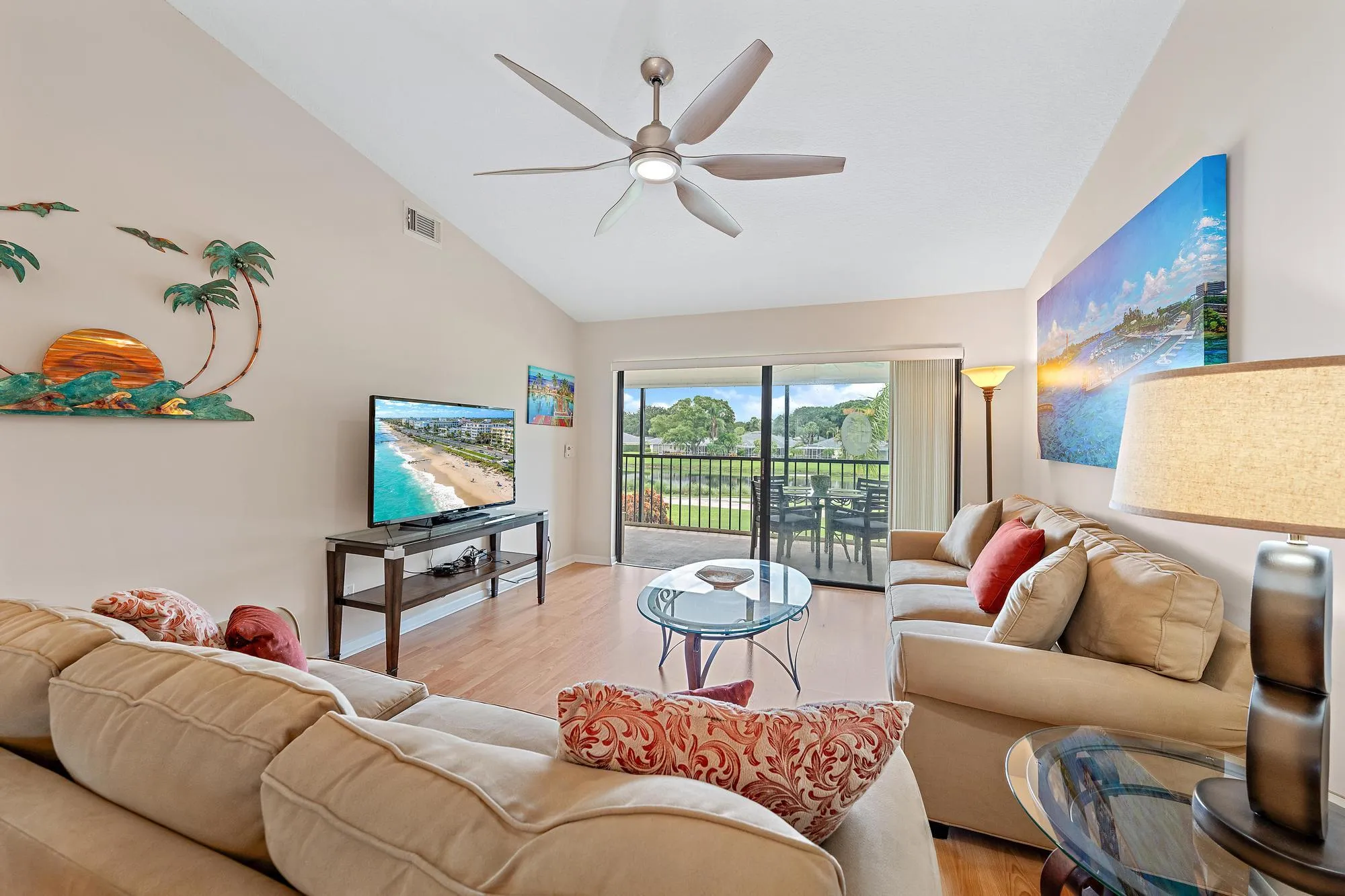 Vaulted over sized living Area