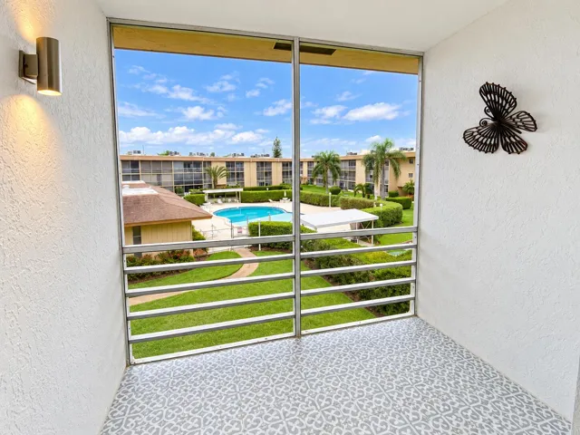 Balcony with pool view