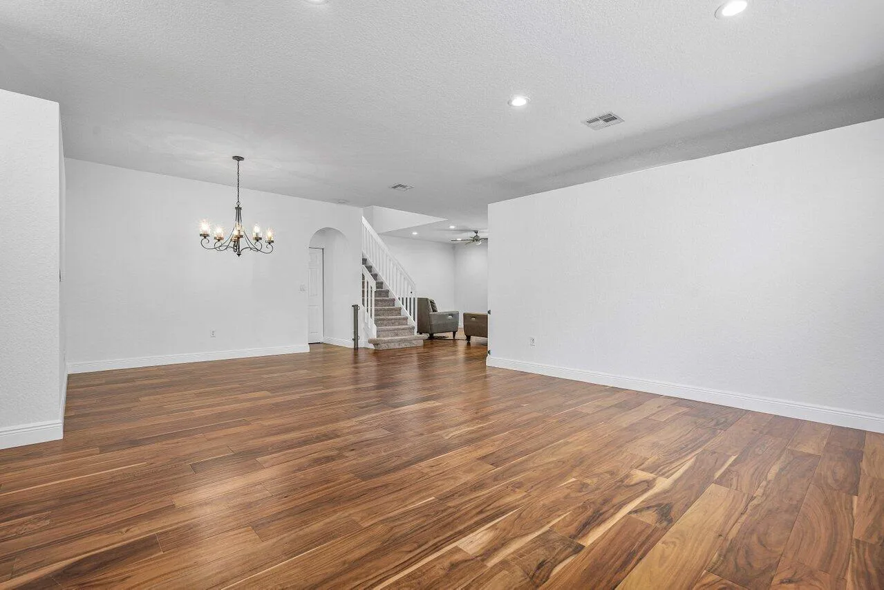 Front door in to left