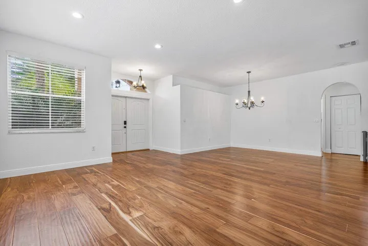 Living room wall towards front door