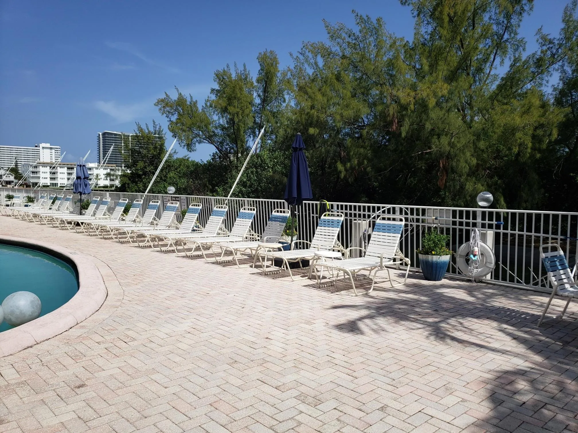 Pool Patio overlooking Canal