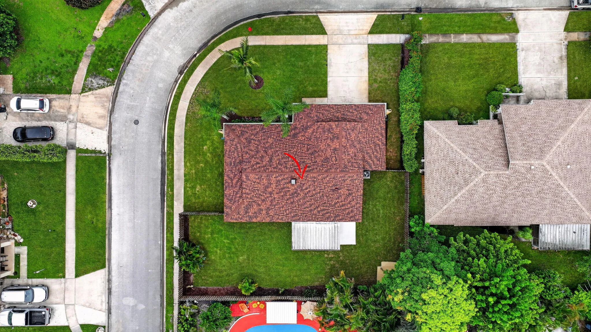 Aerial over property