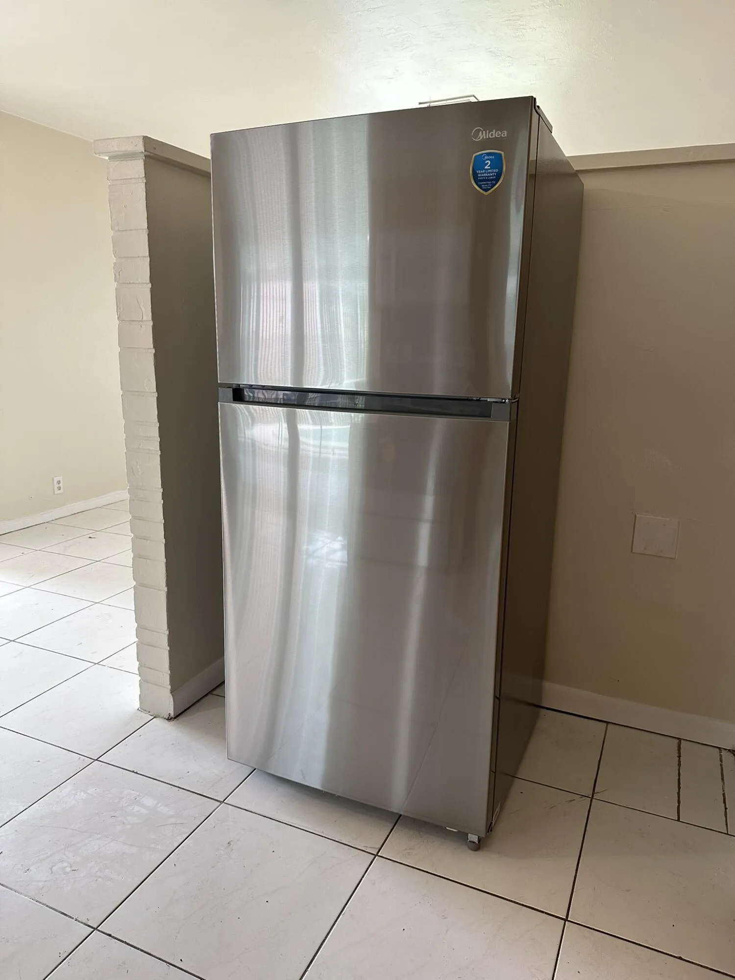 Brand new stainless steel fridge