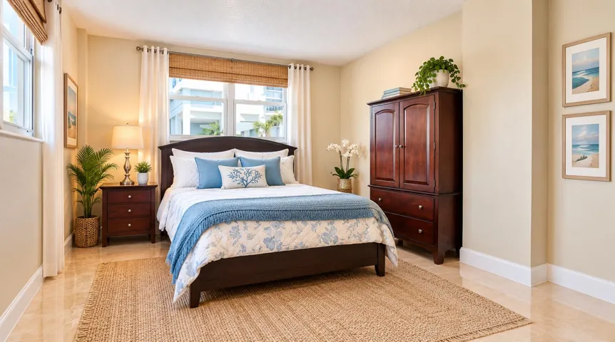 primary bedroom - virtually staged
