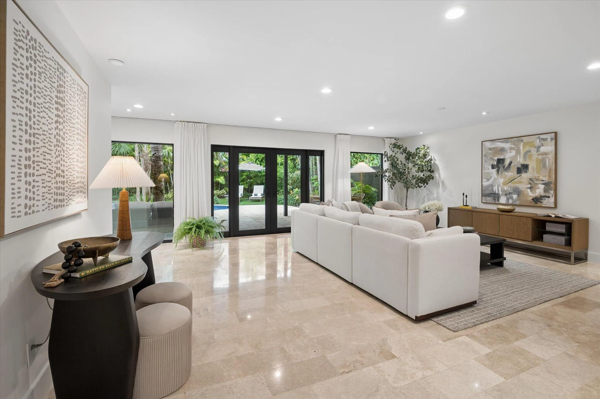 Living Room Overlooking Backyard