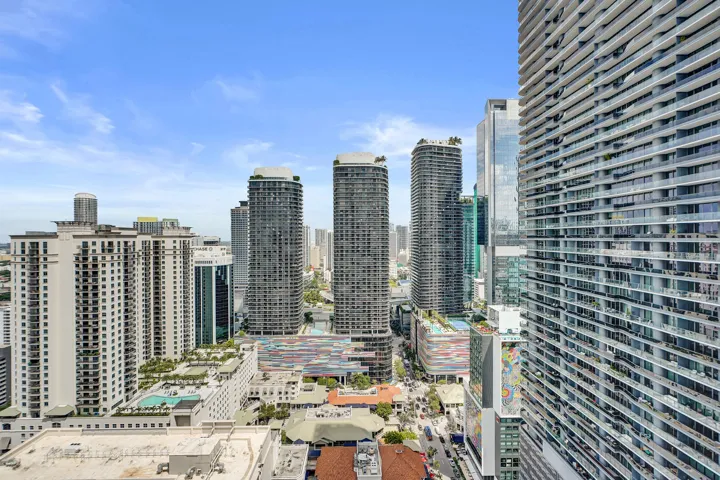 Unobstructed Expansive city skyline with multiple high-rise buildings
