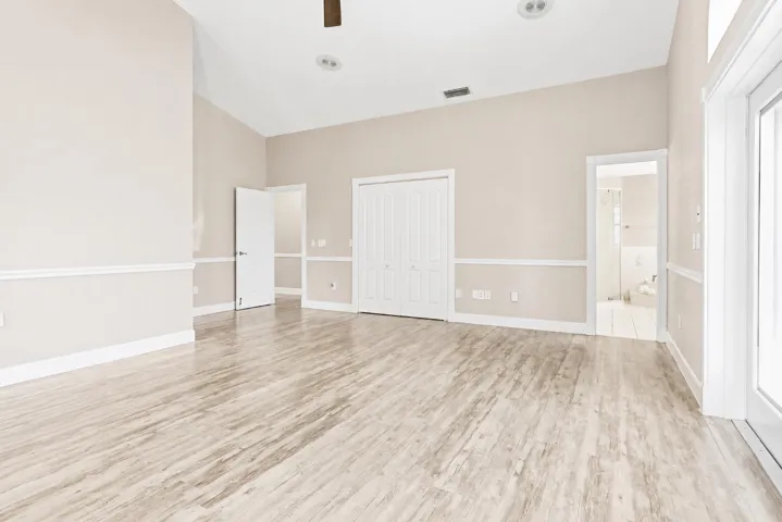 master bedroom with 2 walkin closets