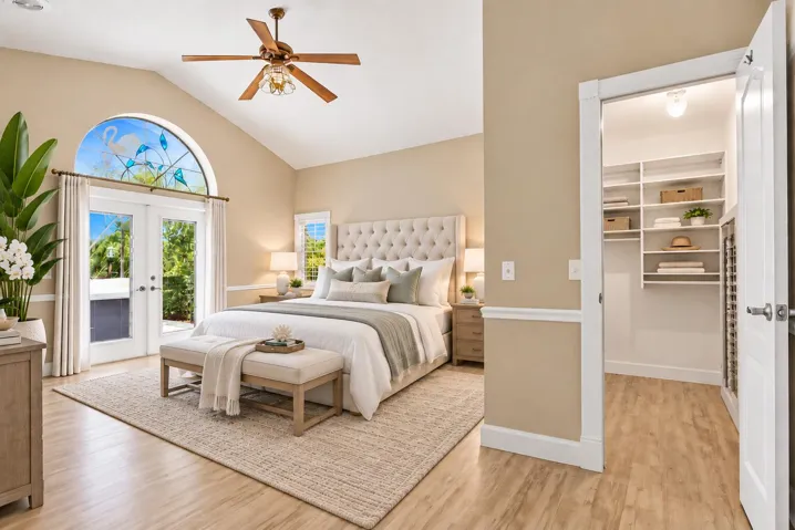 STAGED master bedroom