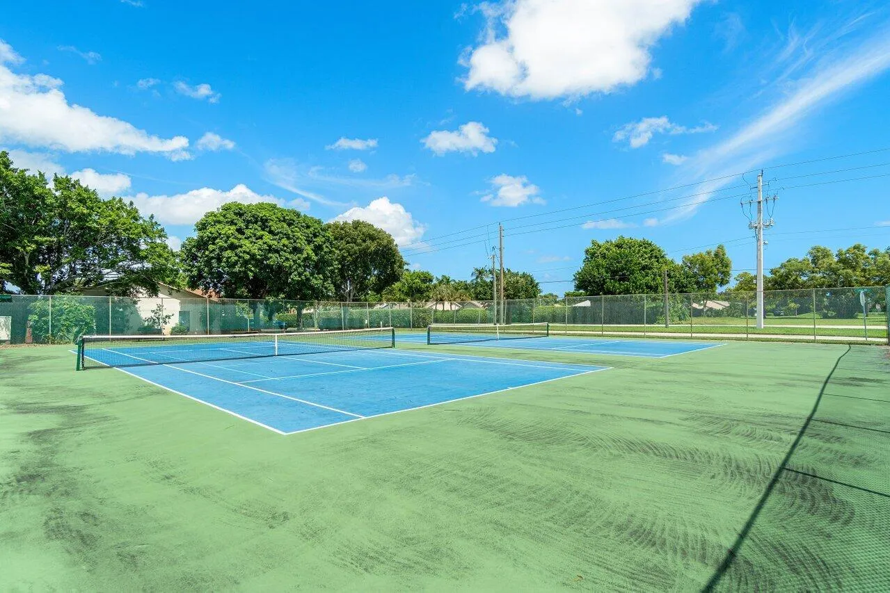Community tennis courts available for residents and their guests.