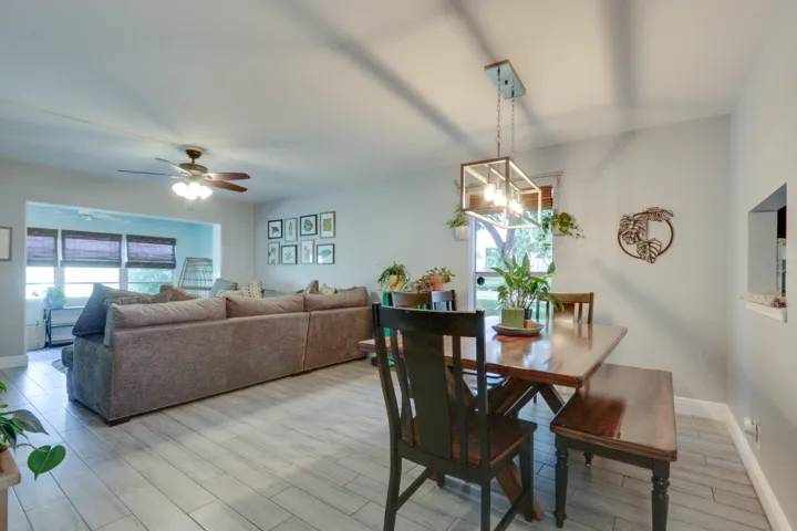 Wood-finish flooring throughout