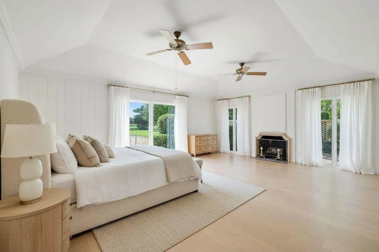Virtually Staged Master Bedroom