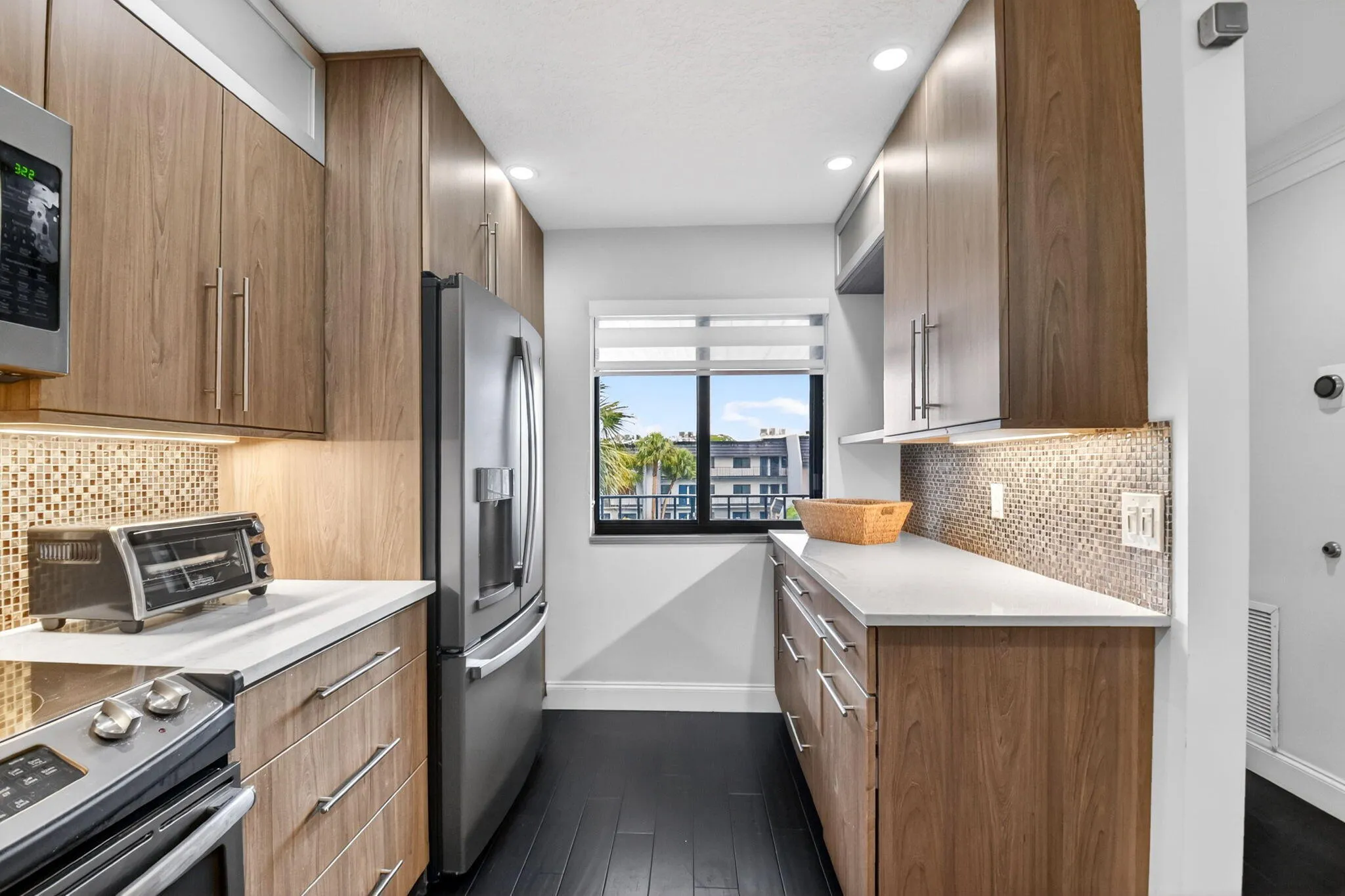 Long kitchen view