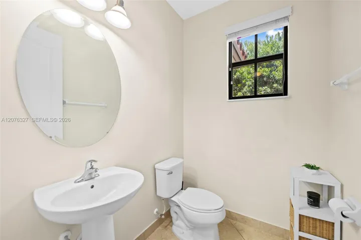 First floor half bath