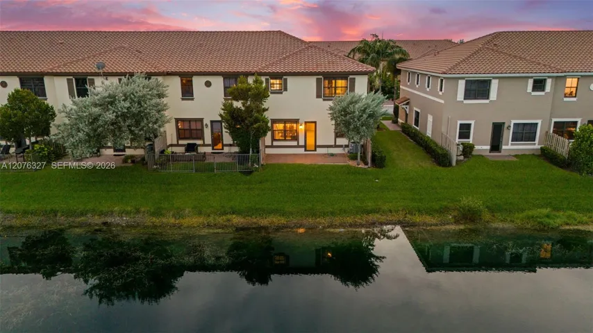 Backyard overlooks the water