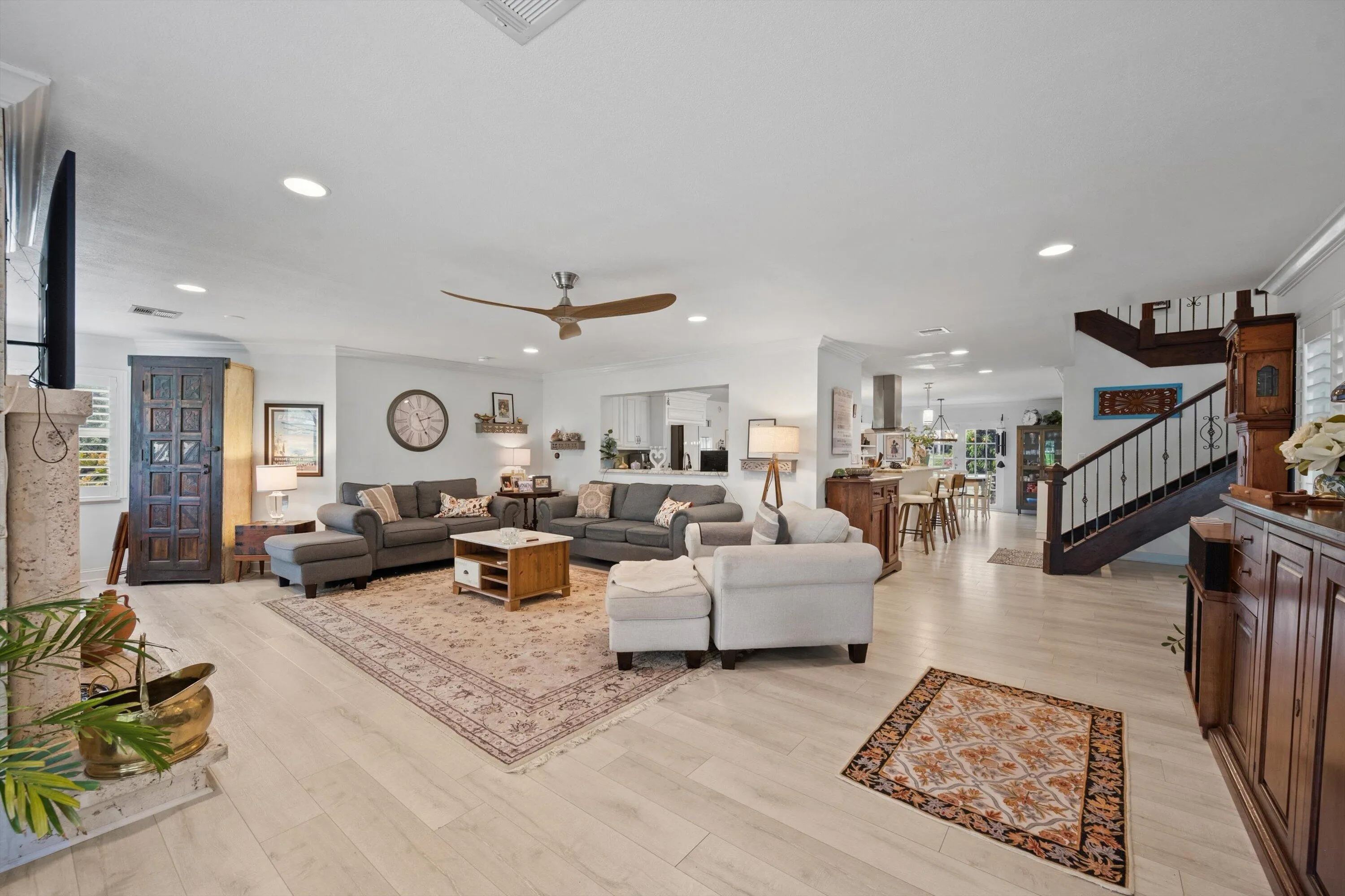 Great Room Opens To Kitchen