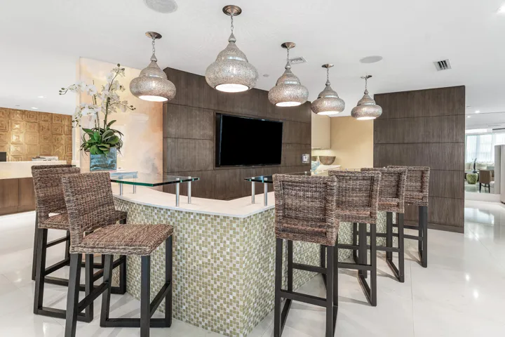 Club room off of the lobby