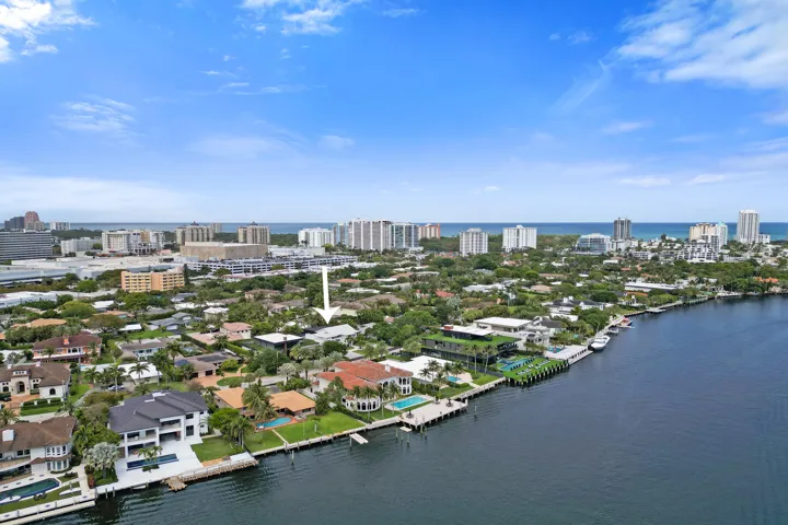 Aerial shot facing northeast