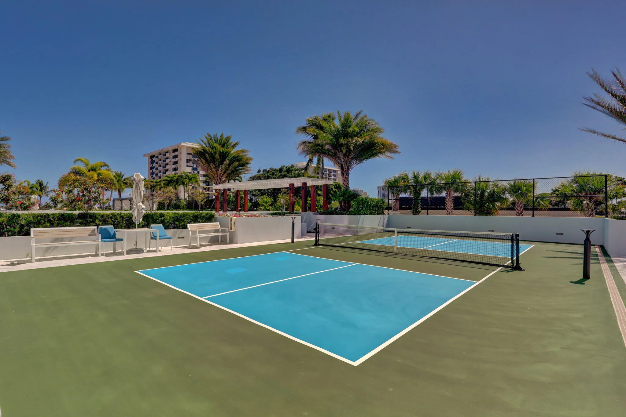 Pickle ball court, at Tower 3, close to the clubhouse & pool/patio area; enjoy ocean breezes while beating your opponent!