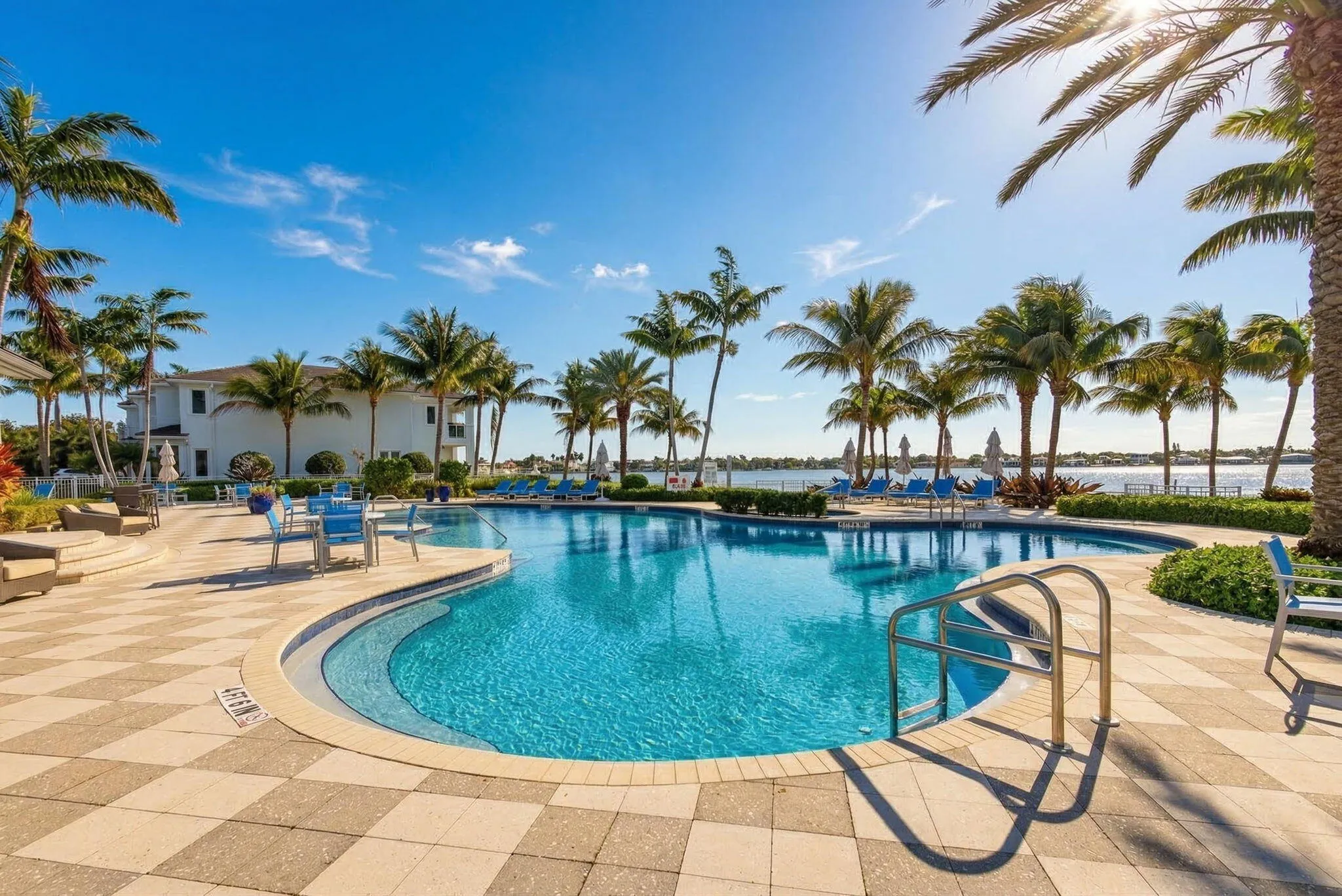 Enjoy this lovely "beachfront" pool, fun for the whole family. The balmy breezes and whistling palm trees might even just lull you to sleep