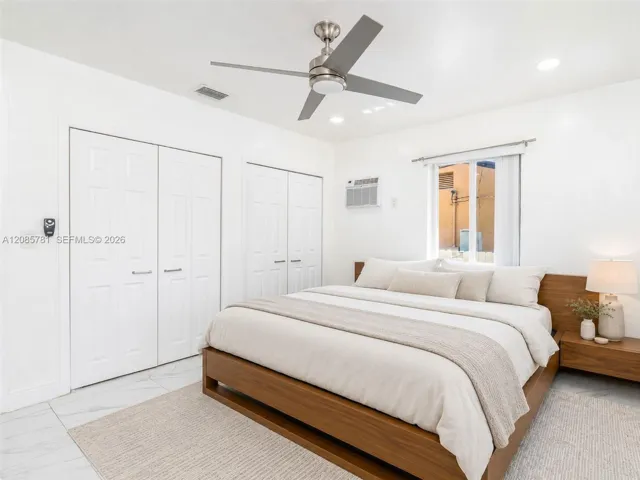 master bedroom staged