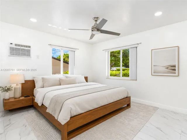 master bedroom staged