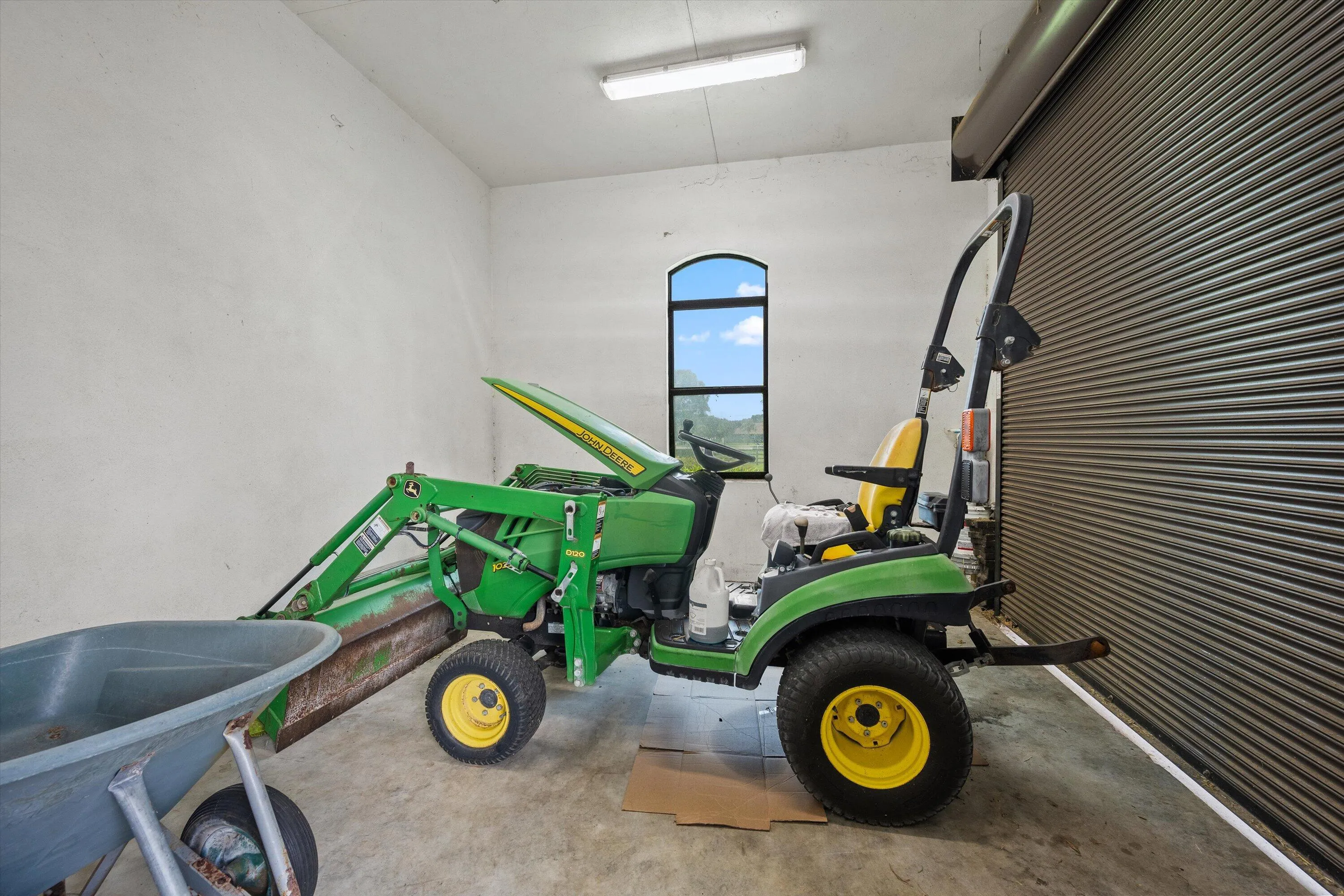 Utility garage in barn