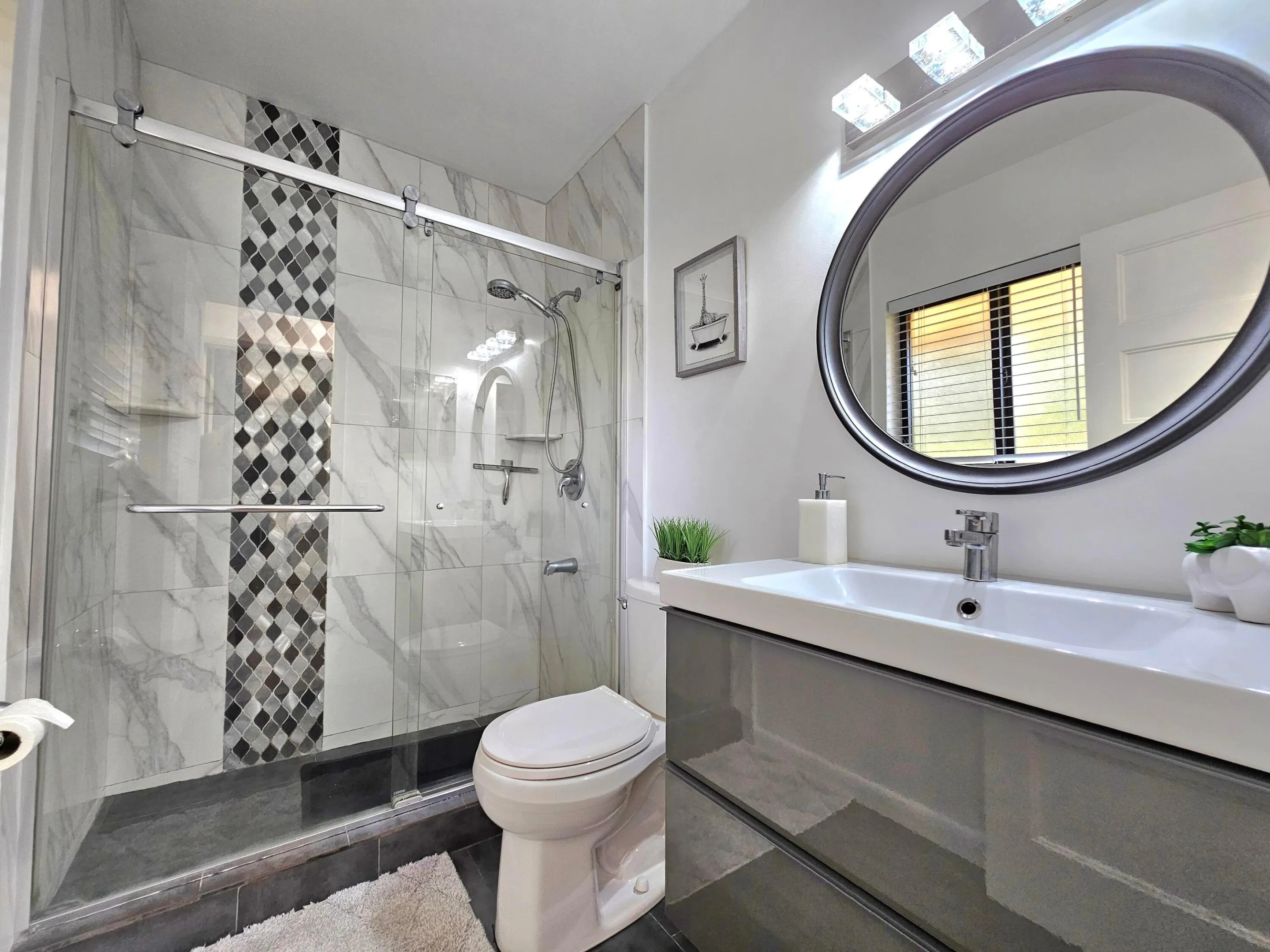 REMODELED BATHROOM WITH SHOWER ONLY