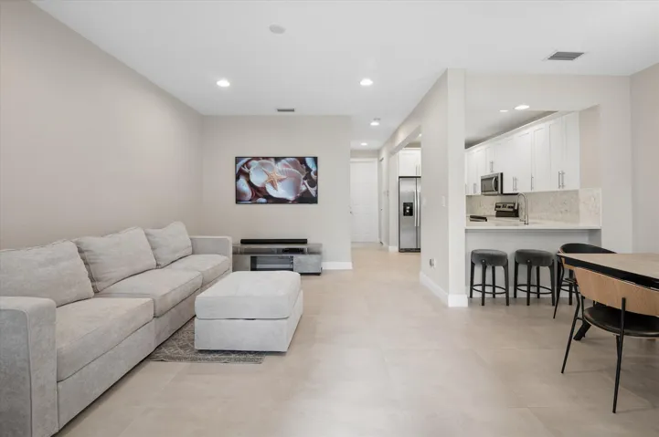 living/dining/kitchen area