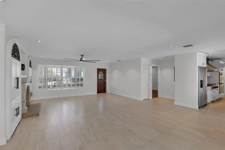 Open and spacious floor plan with recessed lighting and freshly painted with great natural light
