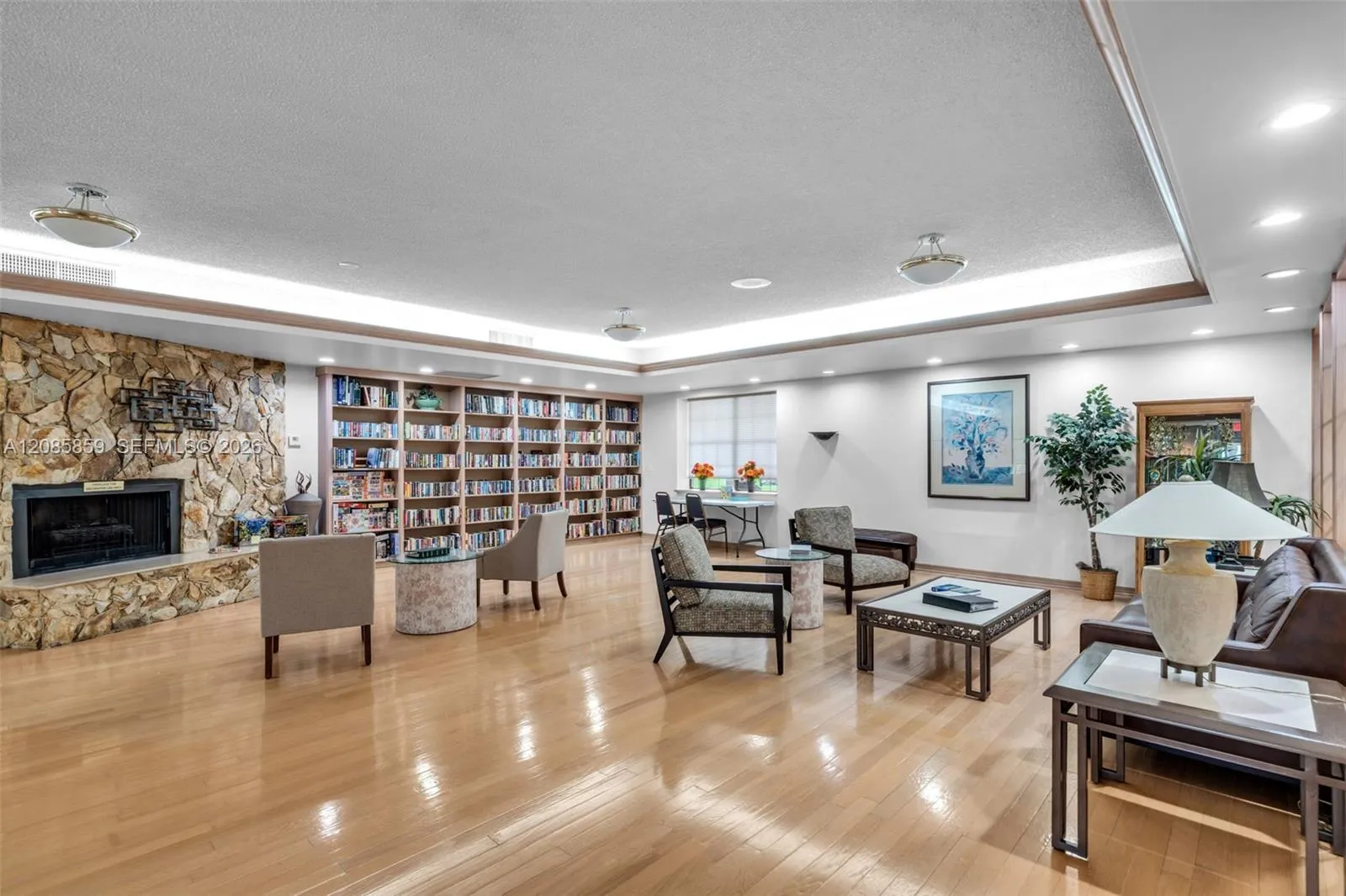 Spacious community clubhouse offering comfortable areas for residents to gather and relax.