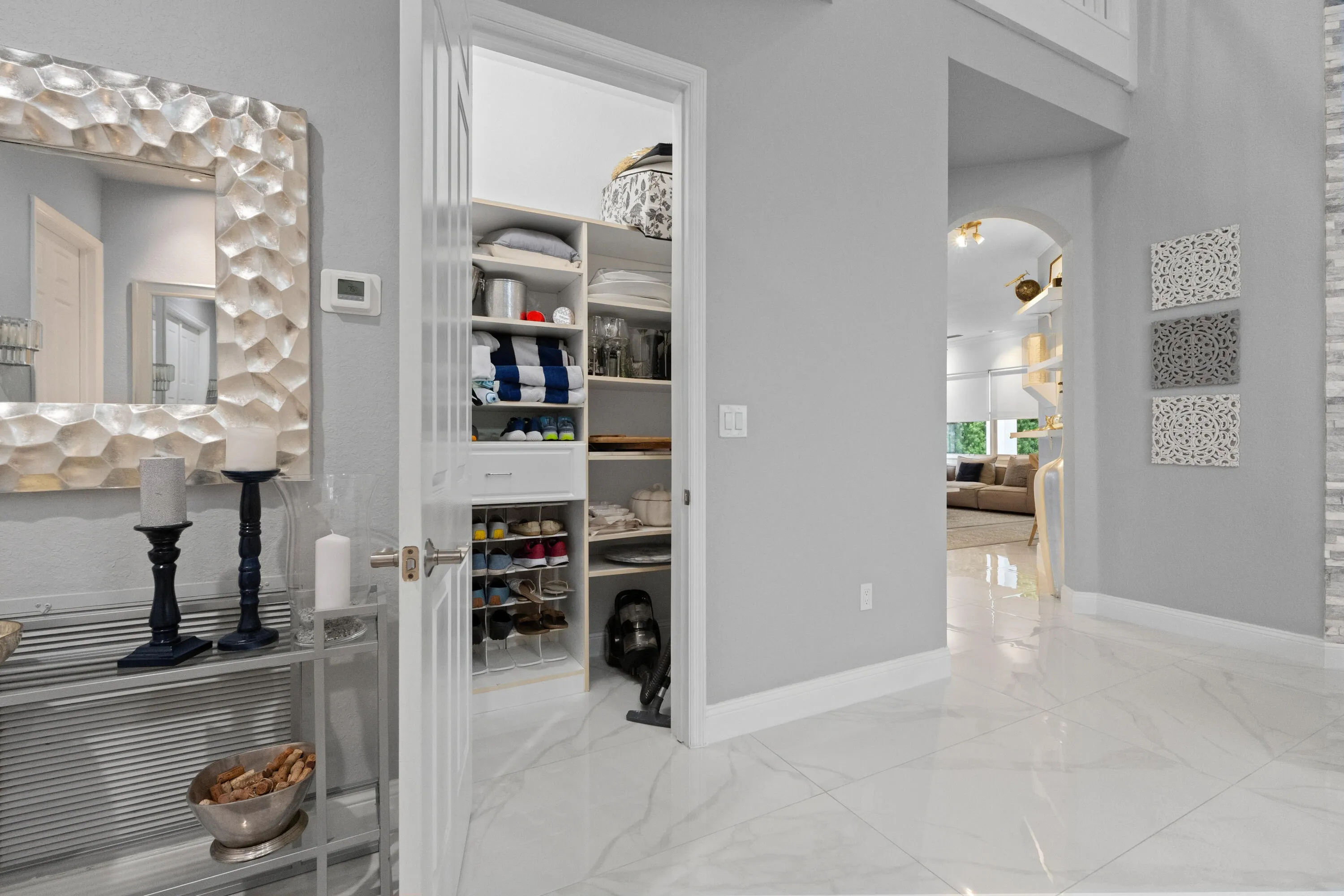 Storage closet near entrance