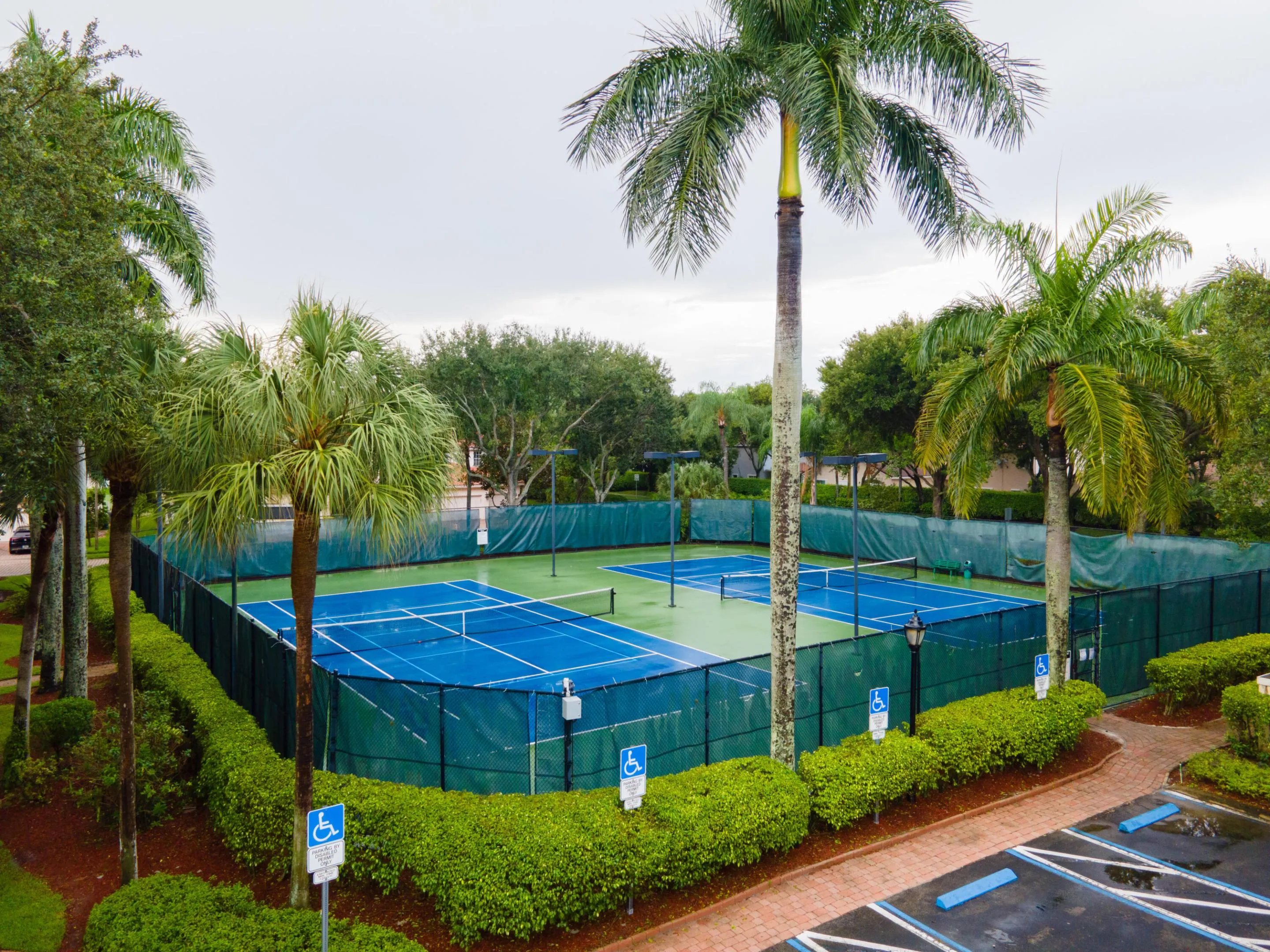 Clubhouse tennis court