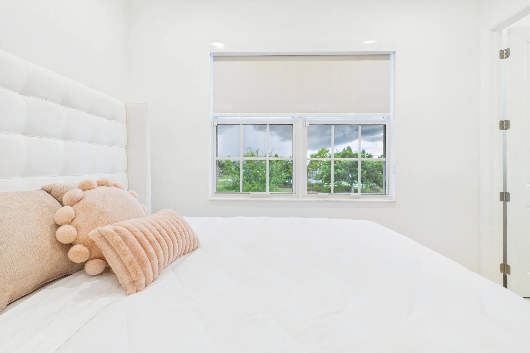 Recessed lighting illuminating a neutral color palette