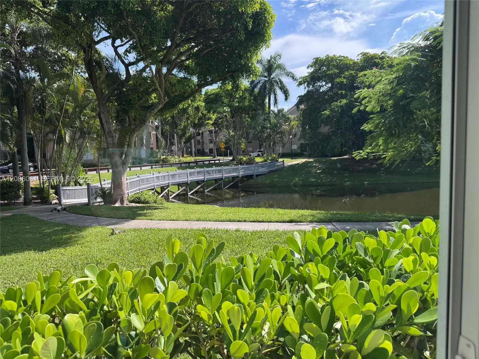 Bridge and walkway that surrounds the community