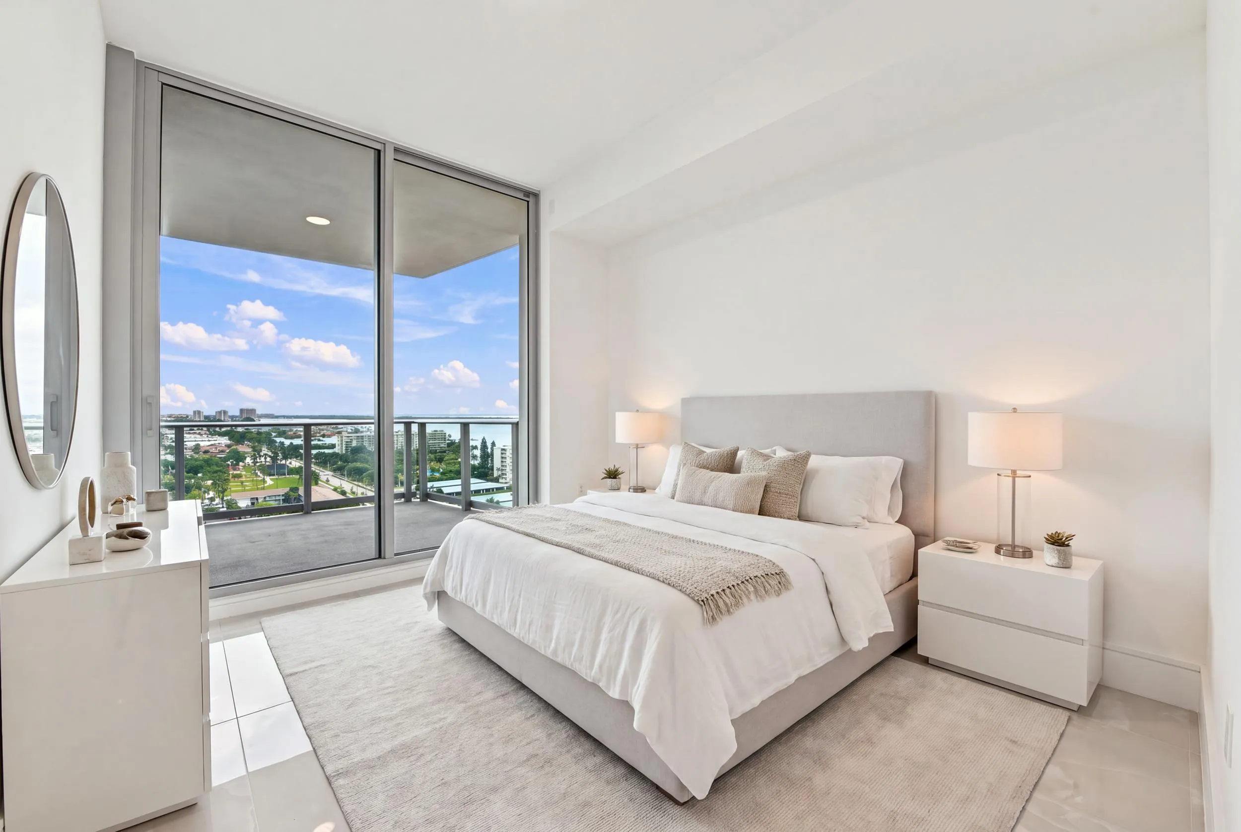 Virtually staged guest suite