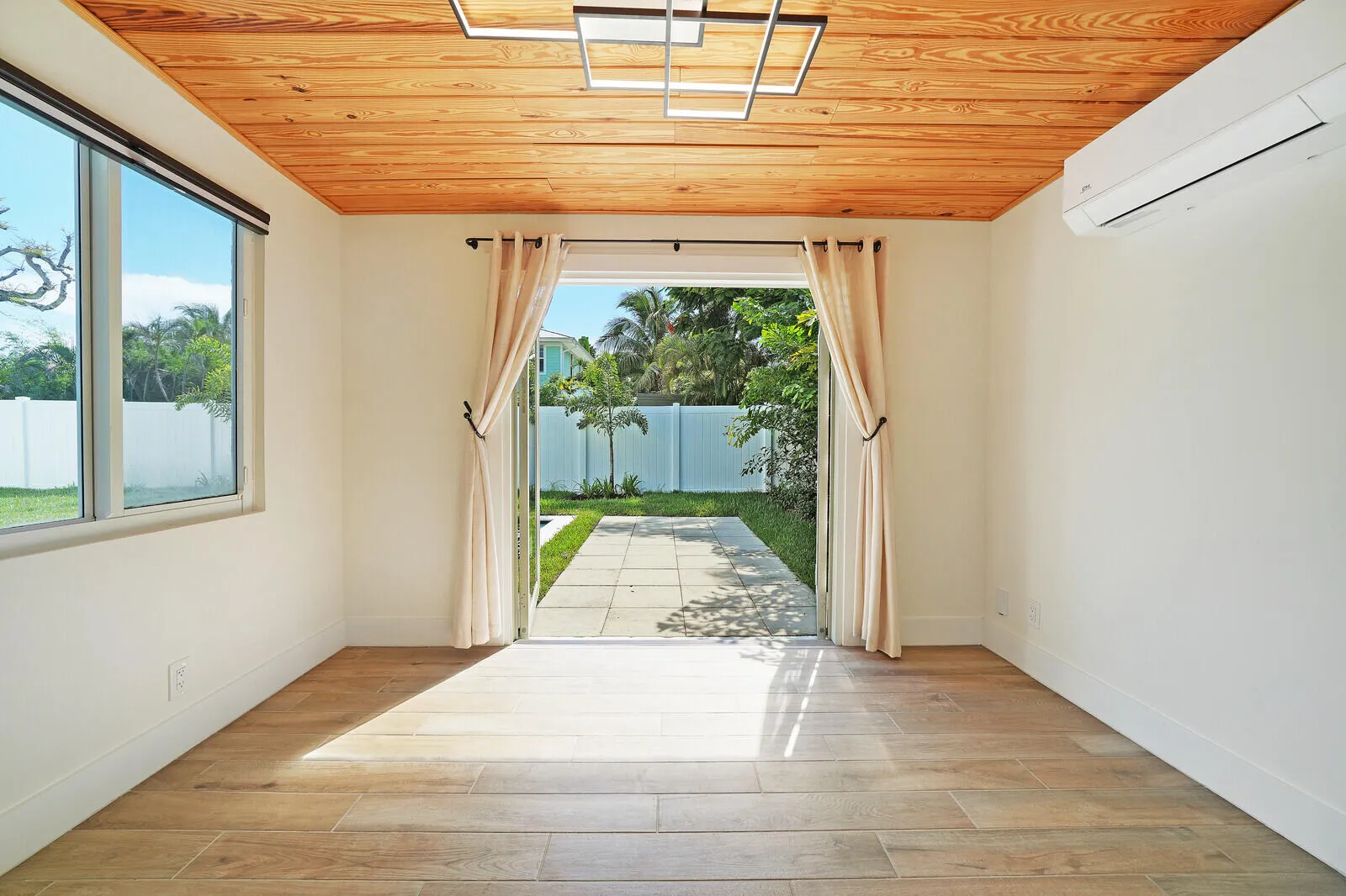 French doors to outdoor oasis