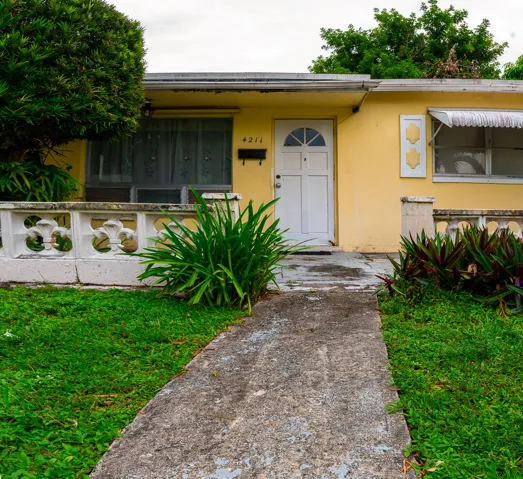 Yellow exterior with white trim