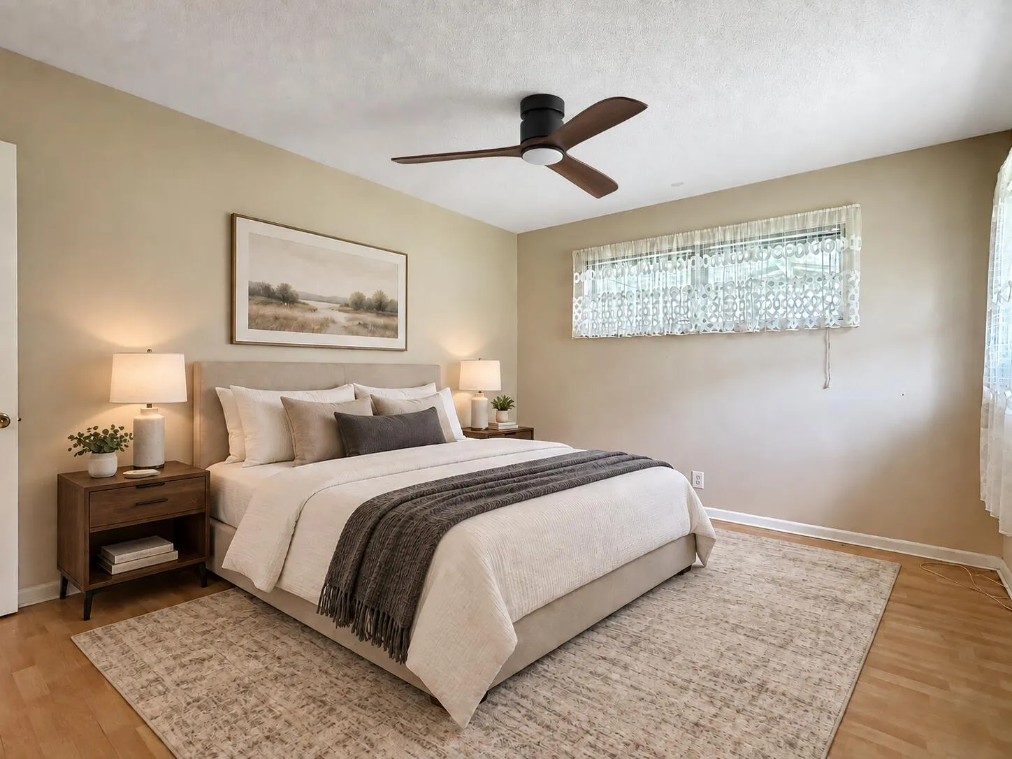 Virtually stage Primary Bedroom