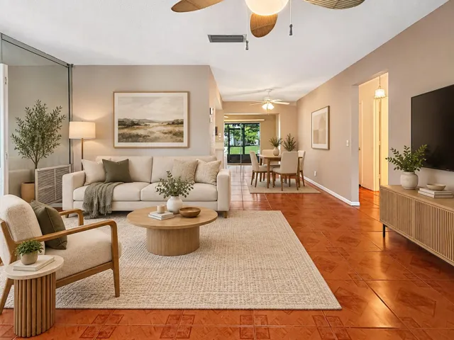 Virtually stage living:dining room