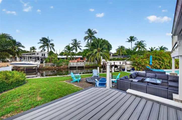 Beautiful Deck surrounds pool area - upper deck leading from the Florida Room on Main Level