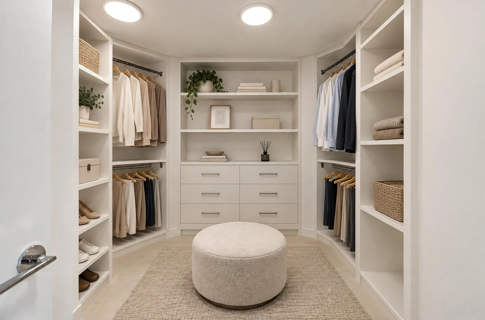 Master Closet virtually staged